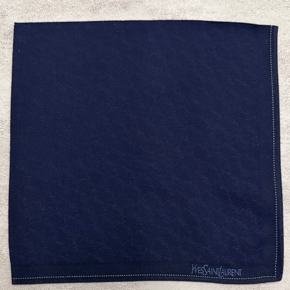Yves Saint Laurent Deep Blue vintage Handkerchief cotton